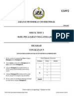 Sejarah Mock Test 1 Depan