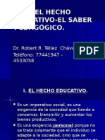 El Hecho Educativo El Saber Pedagógico