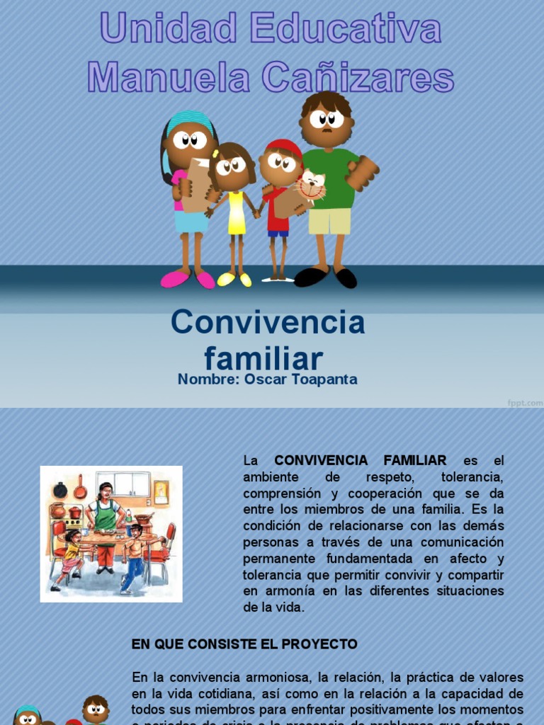 Proyecto Convivencia Familiar Tolerancia Familia