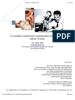 Víctor Silva: La Compleja Construcción Contemporánea de La Identidad - Nº 18 Espéculo (UCM) PDF