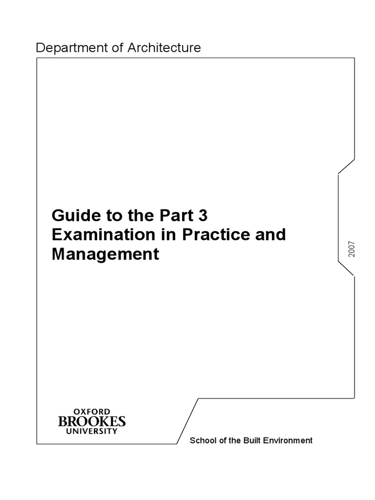 Part 3 Guide 27032007 | PDF | Architect | Test (Assessment)