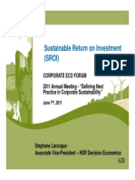 Sustainable Return On Investment