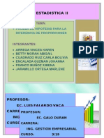 Grupo # 5 Prueba de Hipotesis Para La Diferencia Entre Proporciones