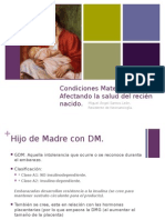 Hijo de Madre Con Patologia Perinatal. 