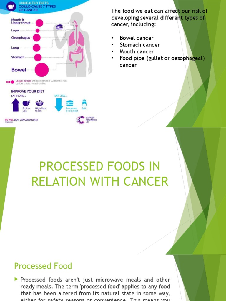 Processed Foods in Relation With Cancer | PDF | Meat | Soybean