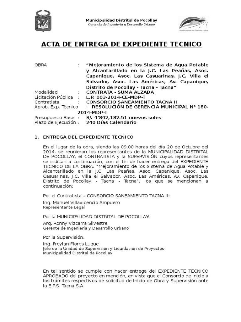 0a. Acta de Entrega de Expediente- Peañas