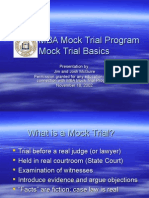 MBA Mock Trial Program Mock Trial Basics