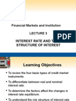 Financial Markets and Institution: Interest Rate and Term Structure of Interest