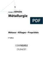 Aide Mémoire Métallurgie