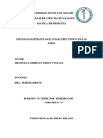 Anemia. Clasificación. Hemofilia. Leucemia