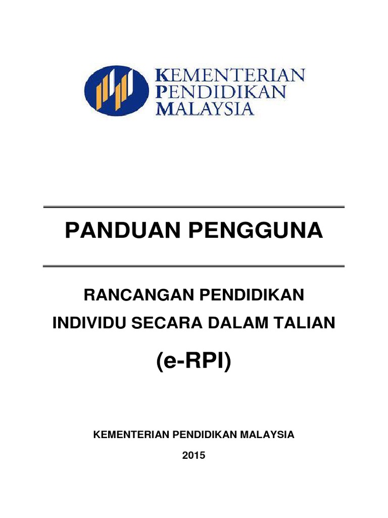 Panduan Pengguna: Rancangan Pendidikan Individu Secara 