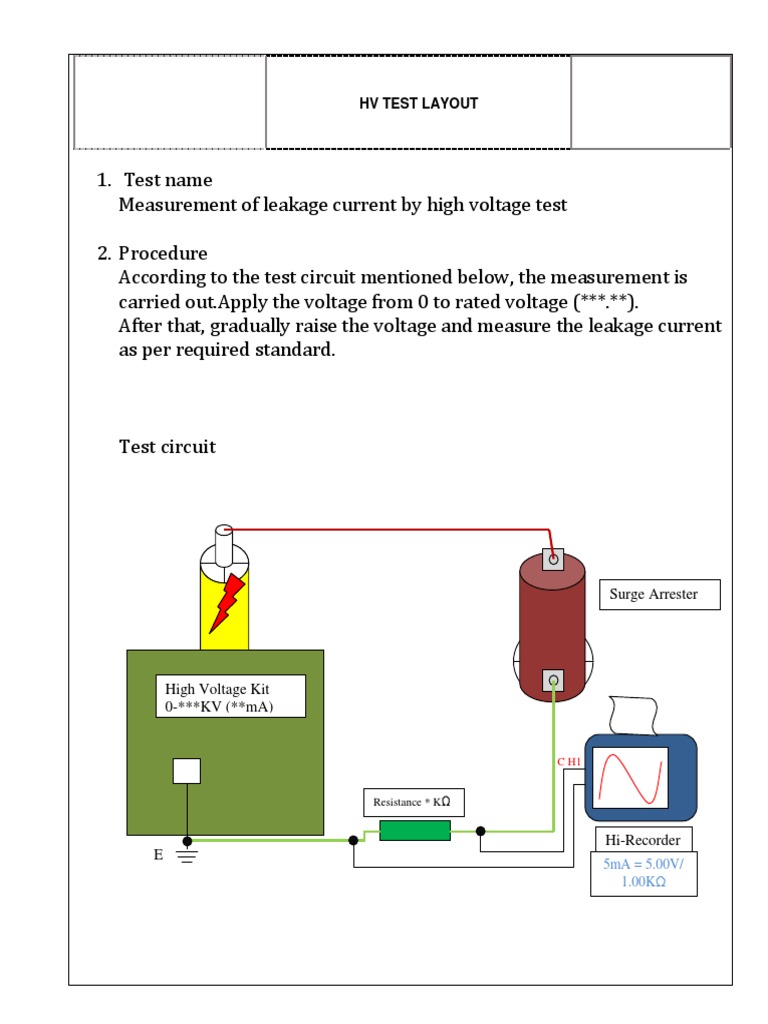 HV Test Layout | PDF