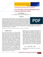 Mitigation of Harmonics in A Three-Phase, Four-Wire Distribution System Using A System of Shunt Passive Filters