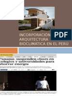 Incorporación de La Arquitectura Bioclimática en El Perú