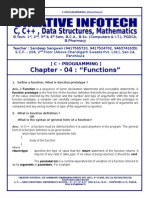 Chapter - 04: "Functions": (C - Programming)