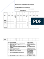 SJBIT Mechanical Timetable 2015-16