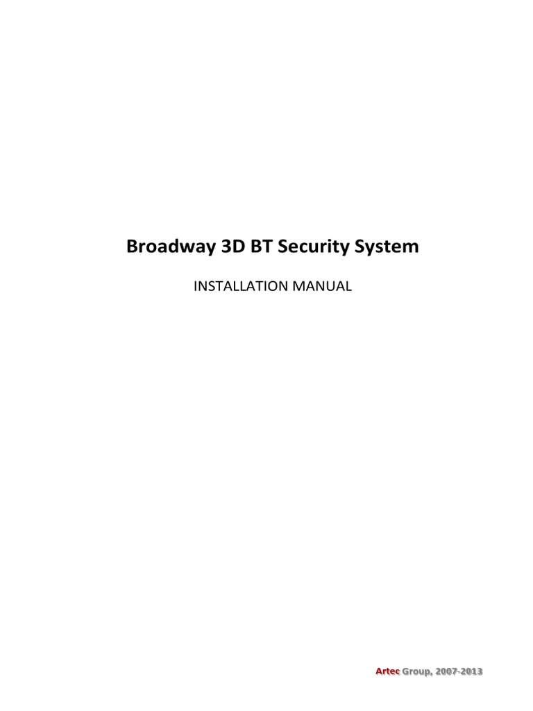 Broadway 3D BT Security System Manual | PDF | Electrical Connector ...