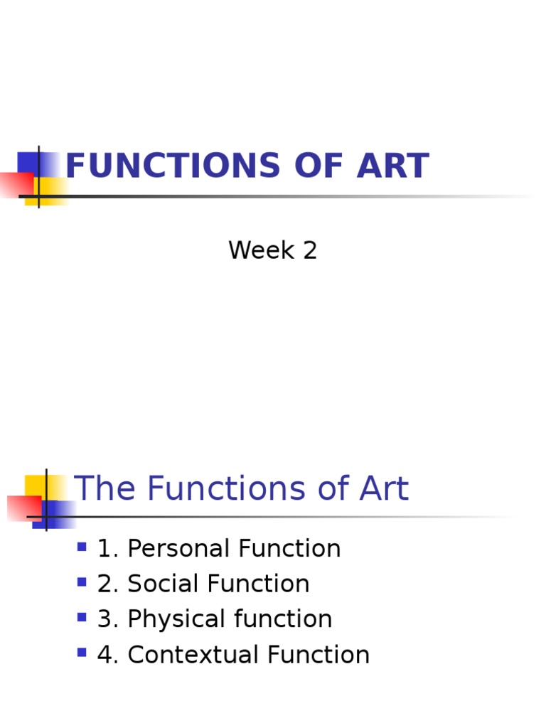 Functions of Art Week 2 PDF Paintings