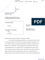 Associated Press v. United States Department of Defense - Document No. 11