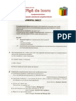 Complementul Direct. Subordonata Completiva Directa - VIII PDF