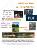 Up Coming Events Summer 2015-Sportsworks