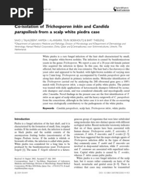 Co Isolation Of Trichosporon Inkin And Candida Medical