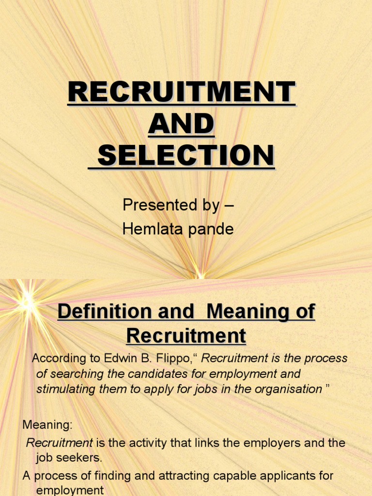 recruitment and selection assignment pdf recruitment and selection assignment pdf