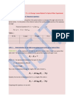 Theory: Determination of N. A. & Energy Losses Related To Optical Fiber Experiment