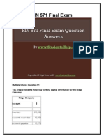 FIN 571 Final Exam Latest UOP Assignments