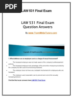 LAW 531 Final Exam Latest Question Answers