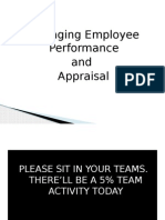 Managing Employee Performance and Appraisal: Topic 7