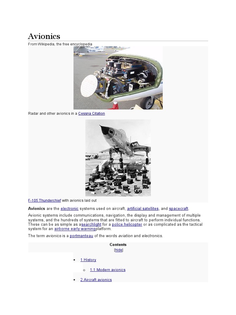 Overview of Avionics Systems | PDF