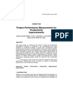 Project Performance Measurement For Productivity Improvements