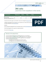 ERC Newsletter June 2015 - Calendar of ERC Calls