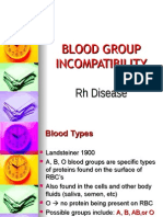 Blood Group Incompatibility RH Disease