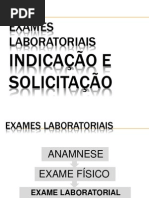 Exames Laboratoriais - Indicacao e Solicitacao Pb