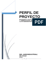 Perfil de Proyecto " Hortalizas e Hidroponia"