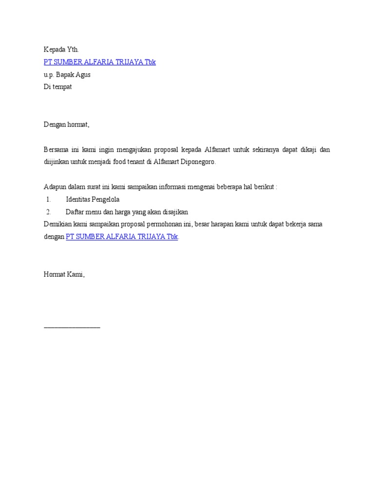 Contoh Surat Penawaran Tenant Mall Aktivitas Seru Menulis Surat Cinta