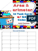 Area & Perimeter: 24 Task Cards QR Codes