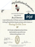 Ocn Certificate