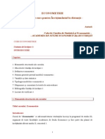 Econometrie - Suport de Curs Pentru Învăţământul La Distanţă