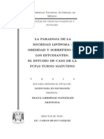 La Paradoja de La Sociedad Lipofoba: Sobrepeso y Obesidad en Los Estudiantes