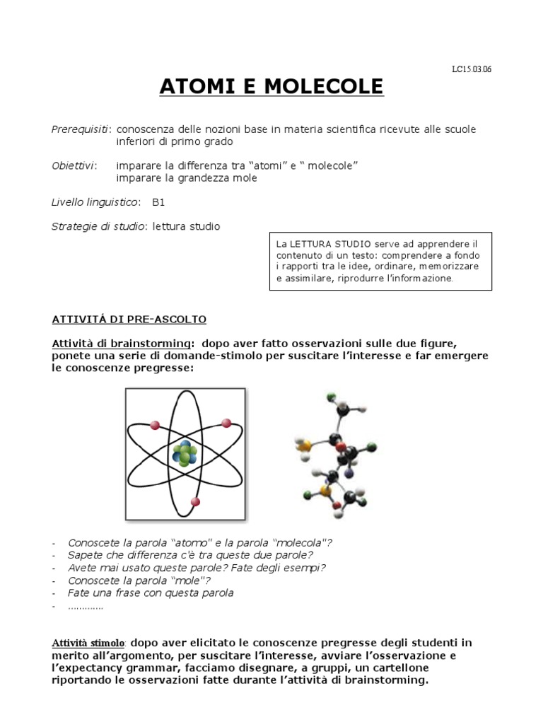 8.atomi e Molecole | PDF