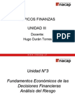 Tópicos de Finanzas Unidad 3 Análisis de Riesgo