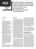Direito de Autor, Direito de Cópia e Direito à Informação - o Ponto de Vista e a Ação Das Associações de Profissionais Da Informação e Da Documentação