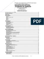 Preguntas HISTORIA Por Temas Examen Admision (Prof Francisco Ramos)