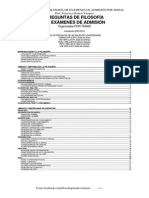 Preguntas FILOSOFIA Por Temas Examen Admision (Prof Francisco Ramos)