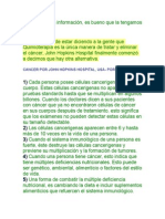 Es Valiosa Esta Información SOBRE EL CANCER