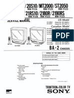 Sony (Chassis BA-2) Manual de Servicio