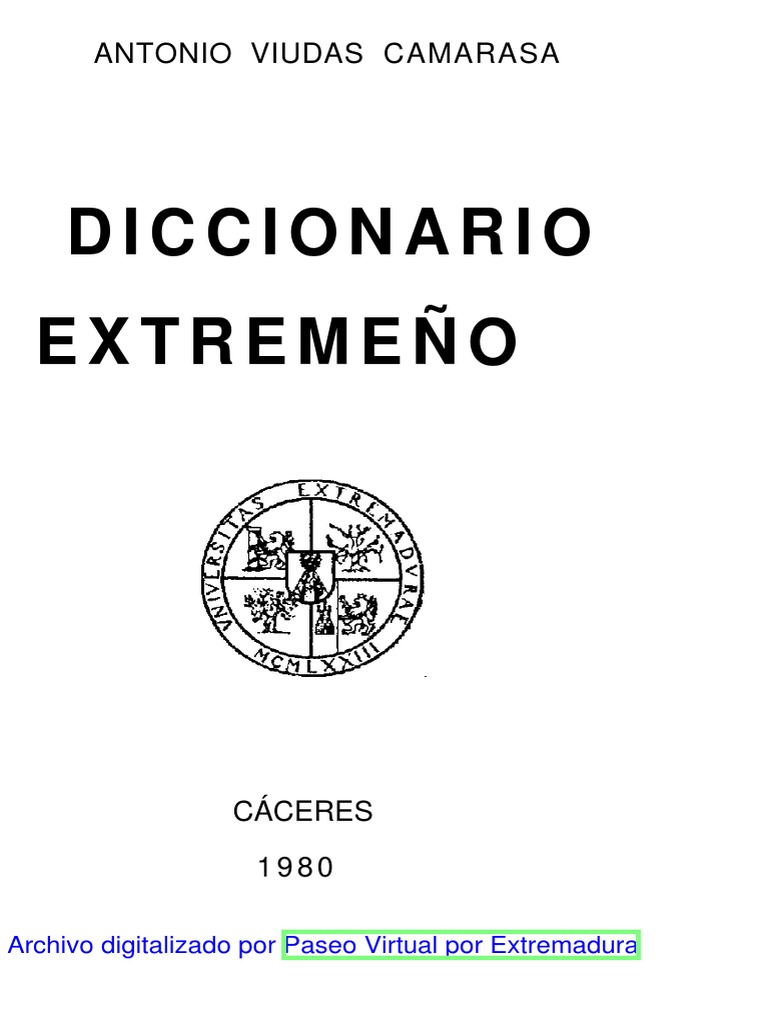 Diccionario del Dialecto Extremeño | PDF | Dialecto | Lengua española